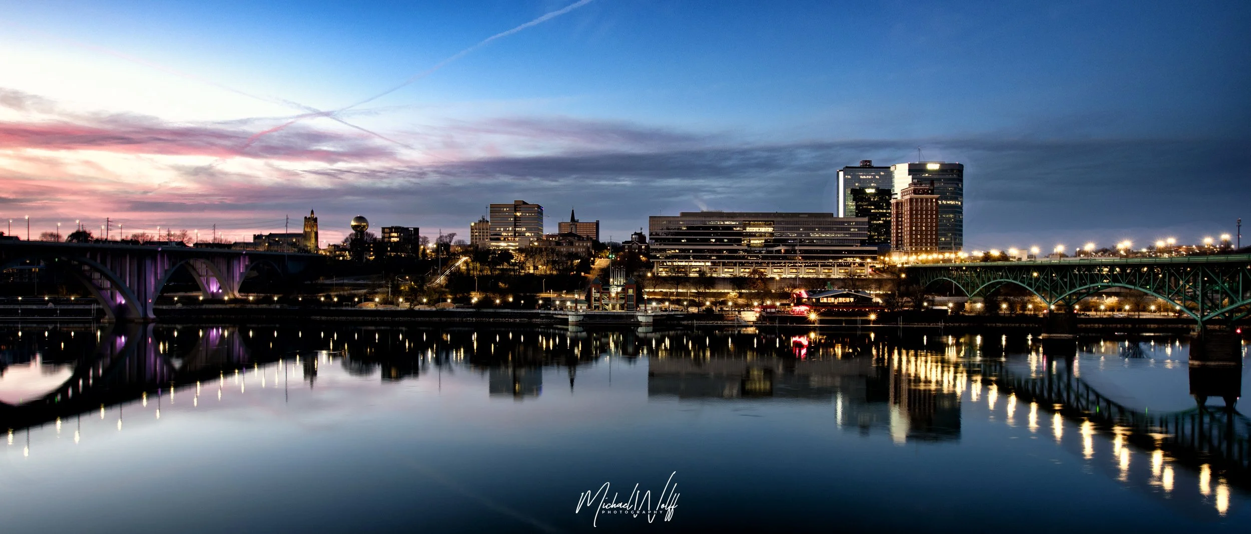 Knoxville at Night.  Knoxville, TN