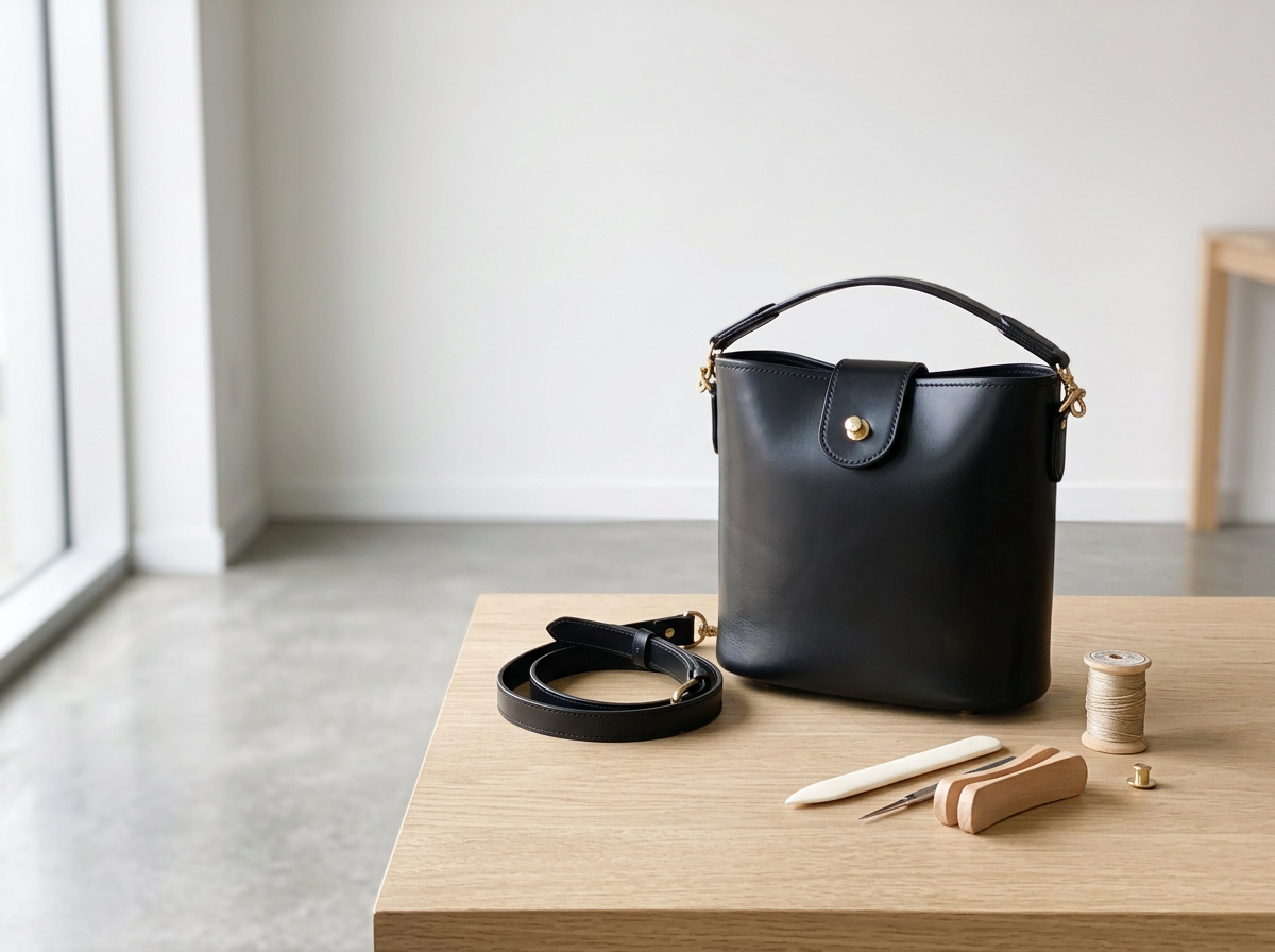 The Noir Bucket Bag