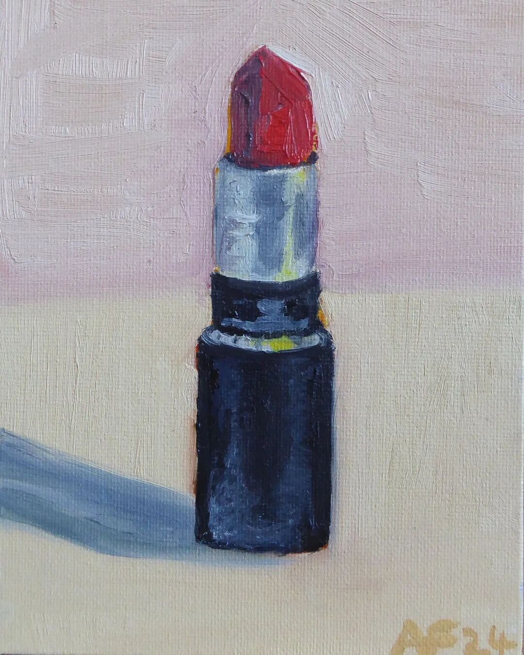 Lipstick study💄

Oil on canvas, 7x5&quot;, 2024

A fun study I completed recently. I don't really wear red lipstick much, so this baby is in pristine condition... perfect for painting.

#oilstudy #oilpaint #oiloncanvas #painting🎨 #paintingfromlife 
