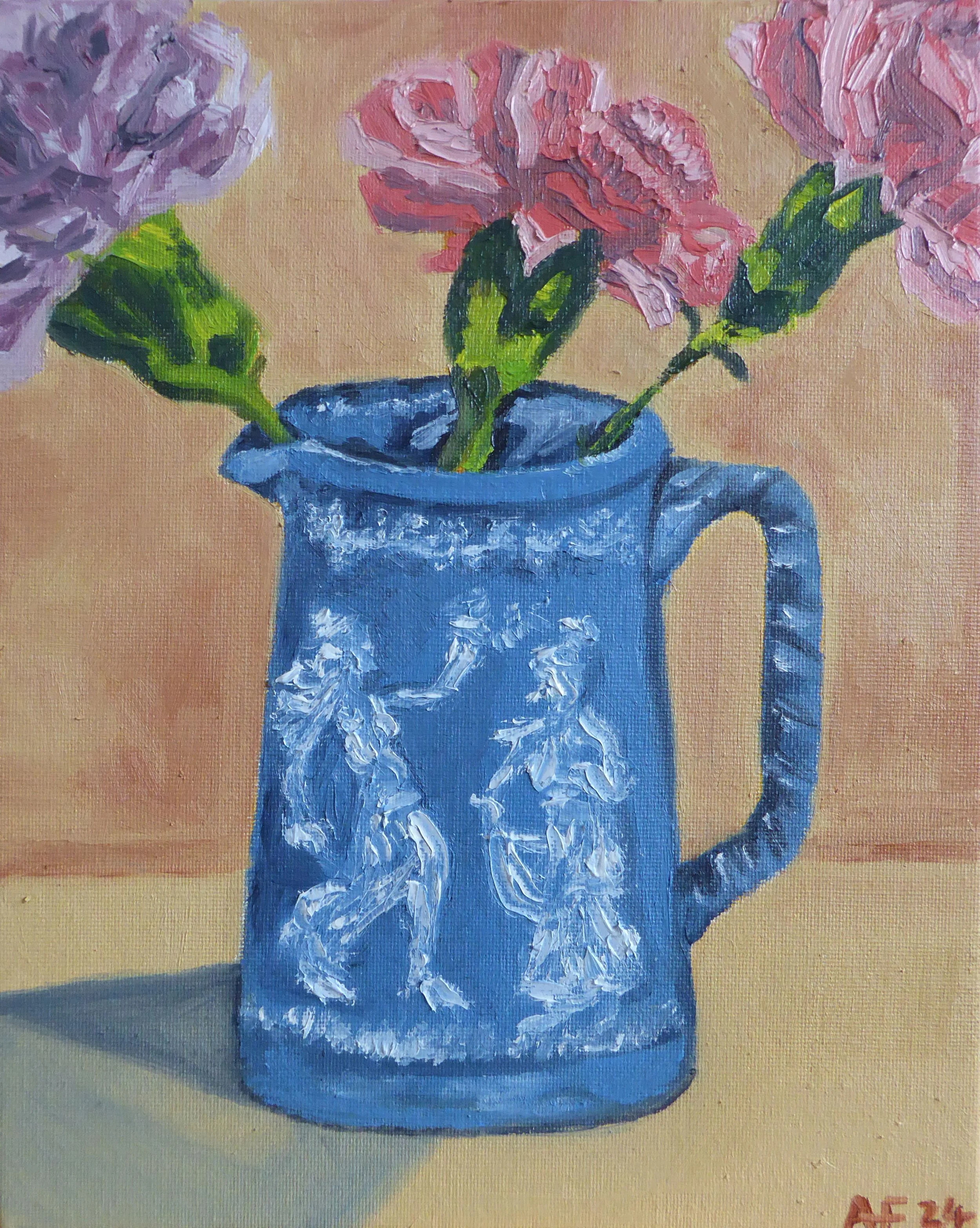 Blue vase and flowers - Kimpton Art Show 2025