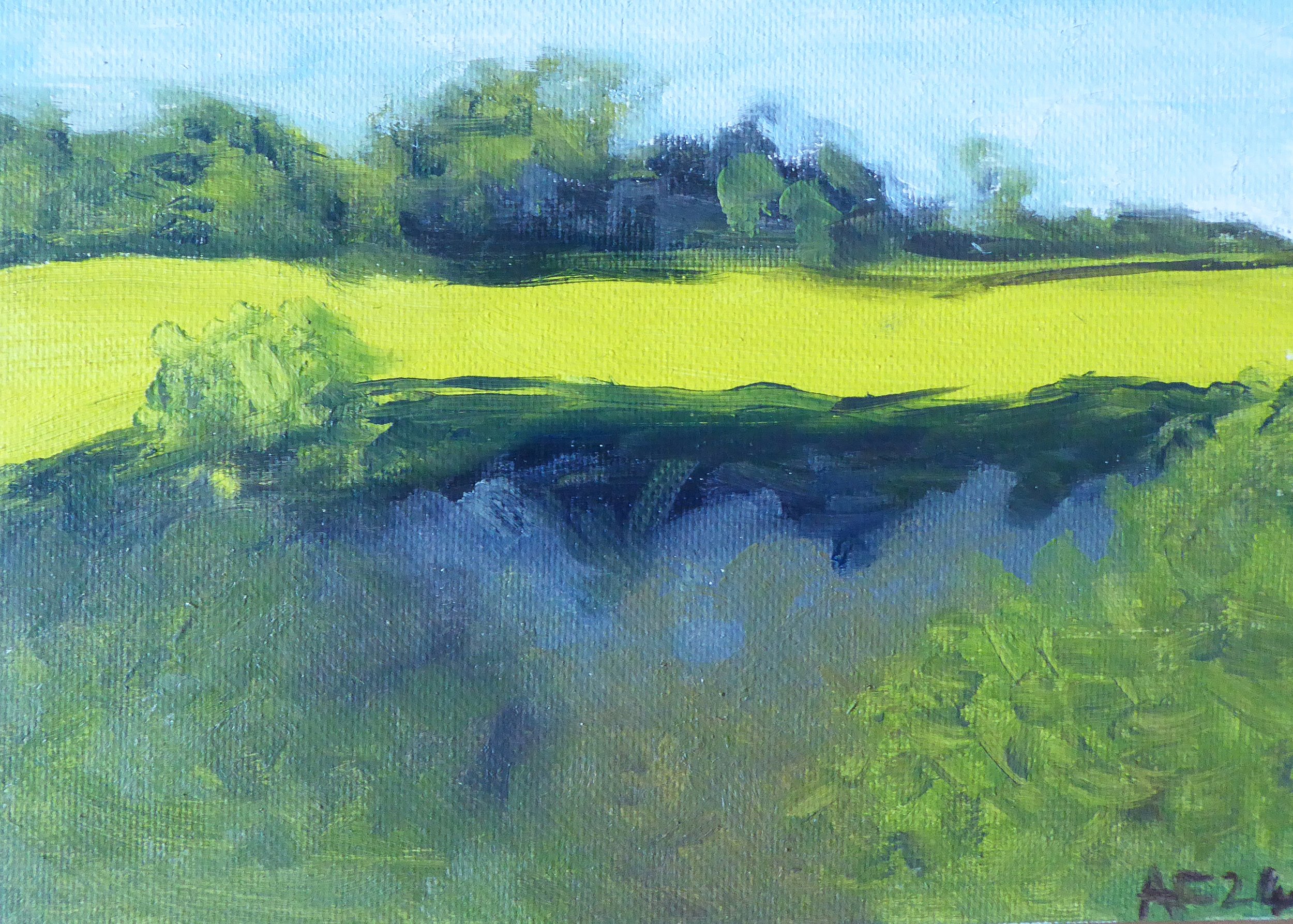 Looking towards Oughtonhead (Hitchin) - Kimpton Art Show 2025
