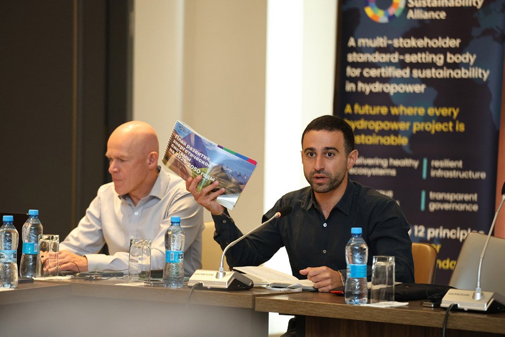 Alain Kilajian, Deputy Executive Director of the Hydropower Sustainability Alliance, speaking at the Power System Plan launch event