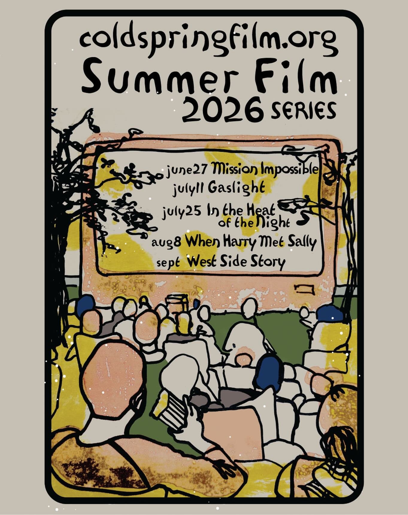 Announcing our 2026 summer season of FREE outdoor films on the Cold Spring riverfront! Visit coldspringfilm.org for all the info (and while you are there, why not re-up your membership). See you under the stars&hellip;