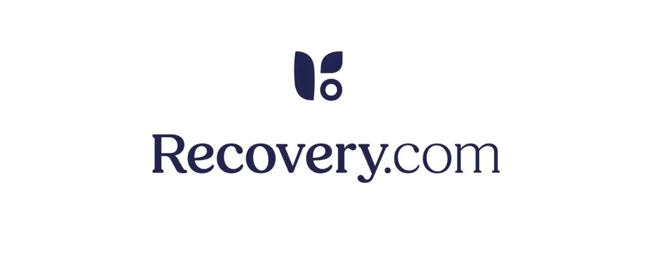 Recovery.com logo with stylized leaf icon above the text