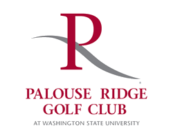 Palouse Ridge Golf Club logo featuring a stylized golf club and the letter R