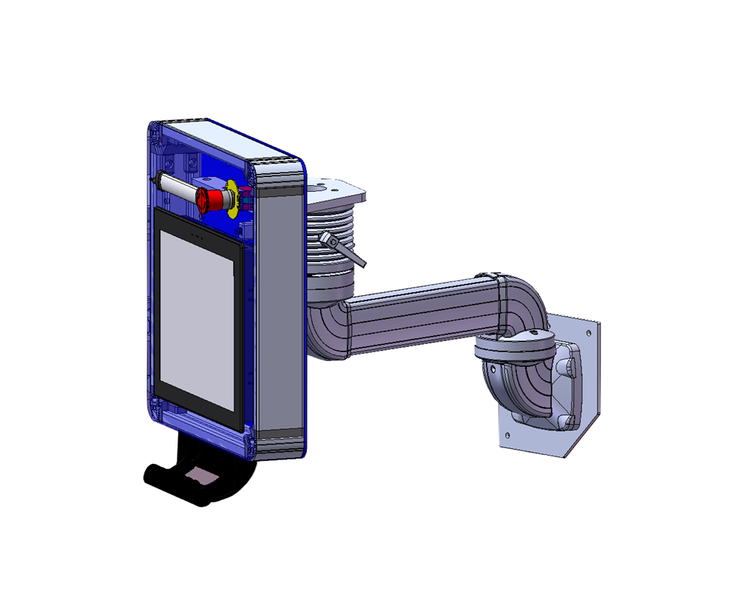 Articulating swivel arm system for HMI enclosure