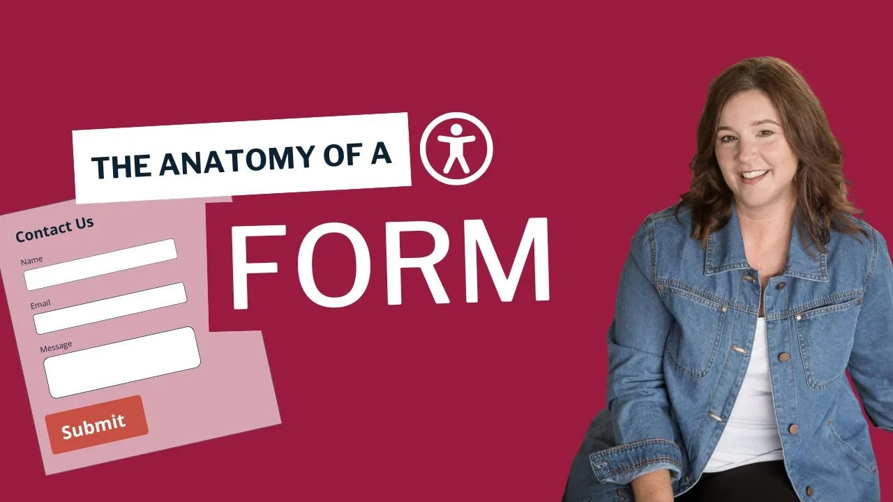 Watch this YouTube video to learn about the anatomy of an accessible form.