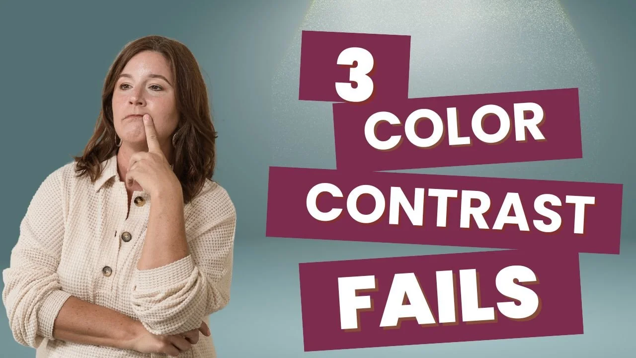 Watch this video on how to correct 3 of the top color contrast mistakes found on most websites.
