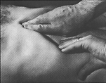 Close-up of a person receiving rolfing on their back