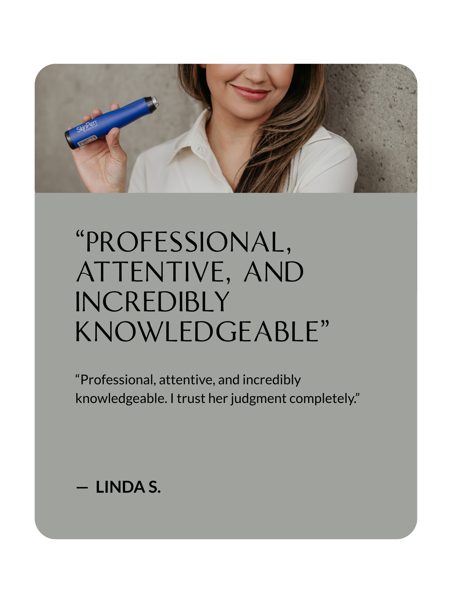 Client testimonial about non-surgical profile contouring at Sona Medical Aesthetics Newcastle WA