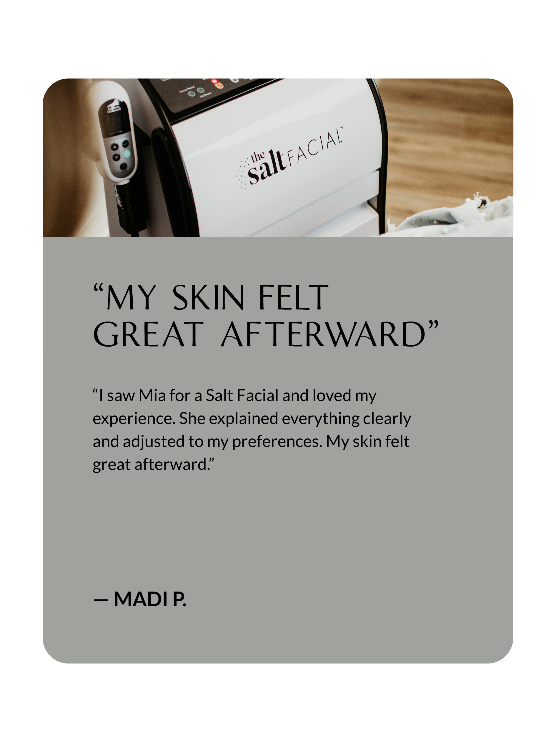 Client testimonial about Pico laser acne treatment results at Sona Medical Aesthetics Newcastle WA