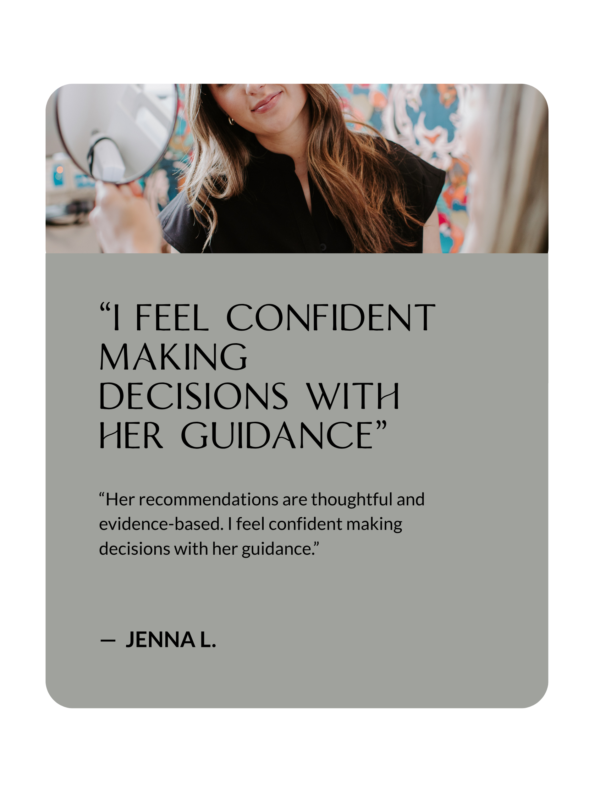 Sona Aesthetics Testimonial from Linda S