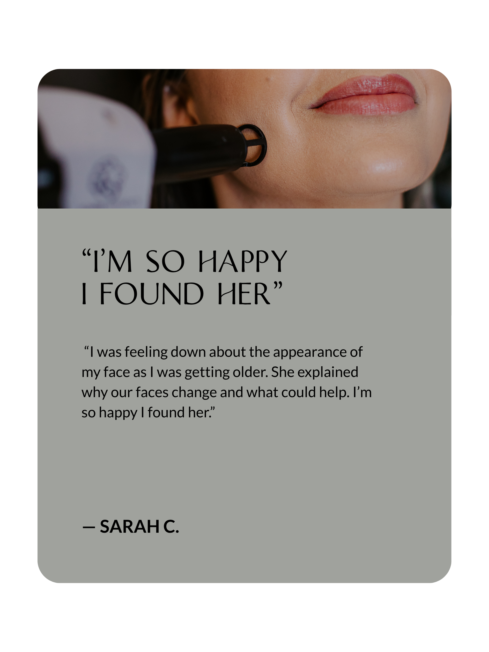 Client testimonial about anti-aging treatment results at Sona Medical Aesthetics Newcastle WA