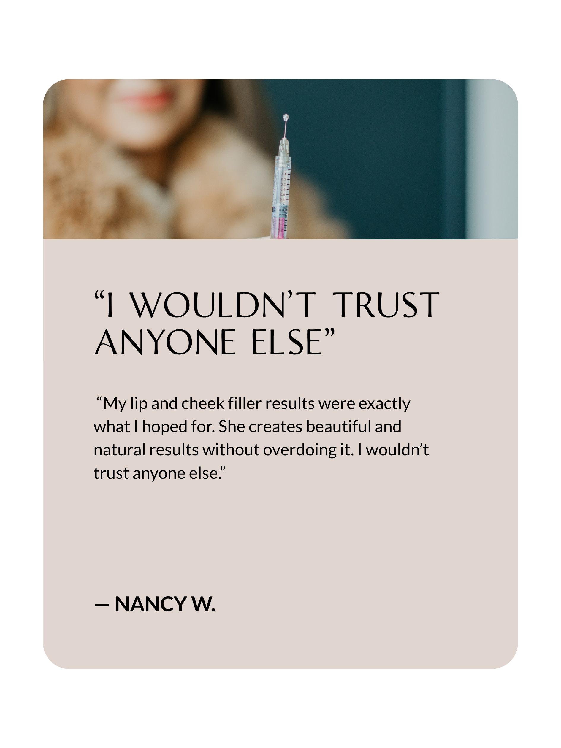 SoClient testimonial about facial volume loss treatment at Sona Medical Aesthetics Newcastle WA