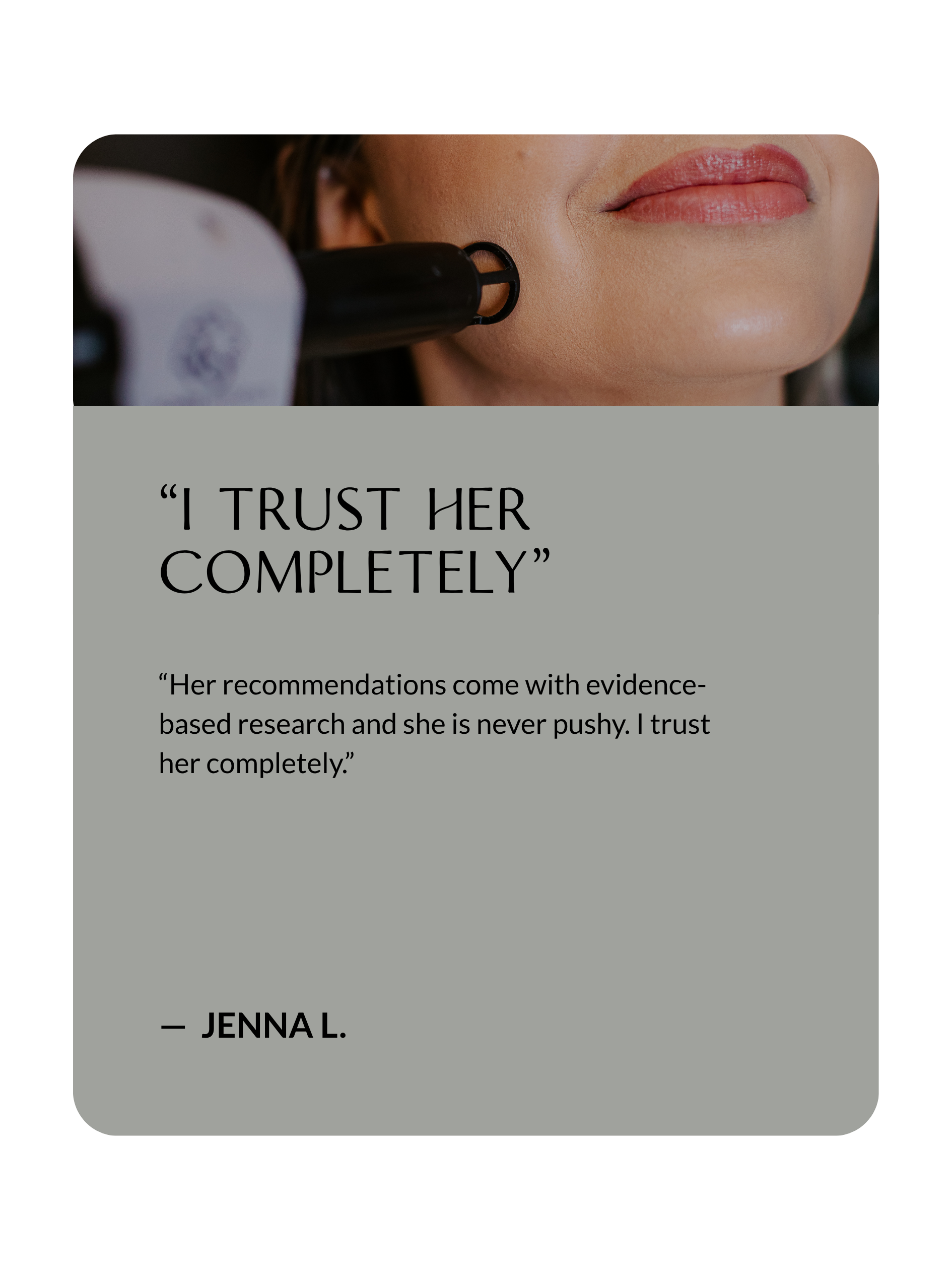 Sona Aesthetics Testimonial from Linda S