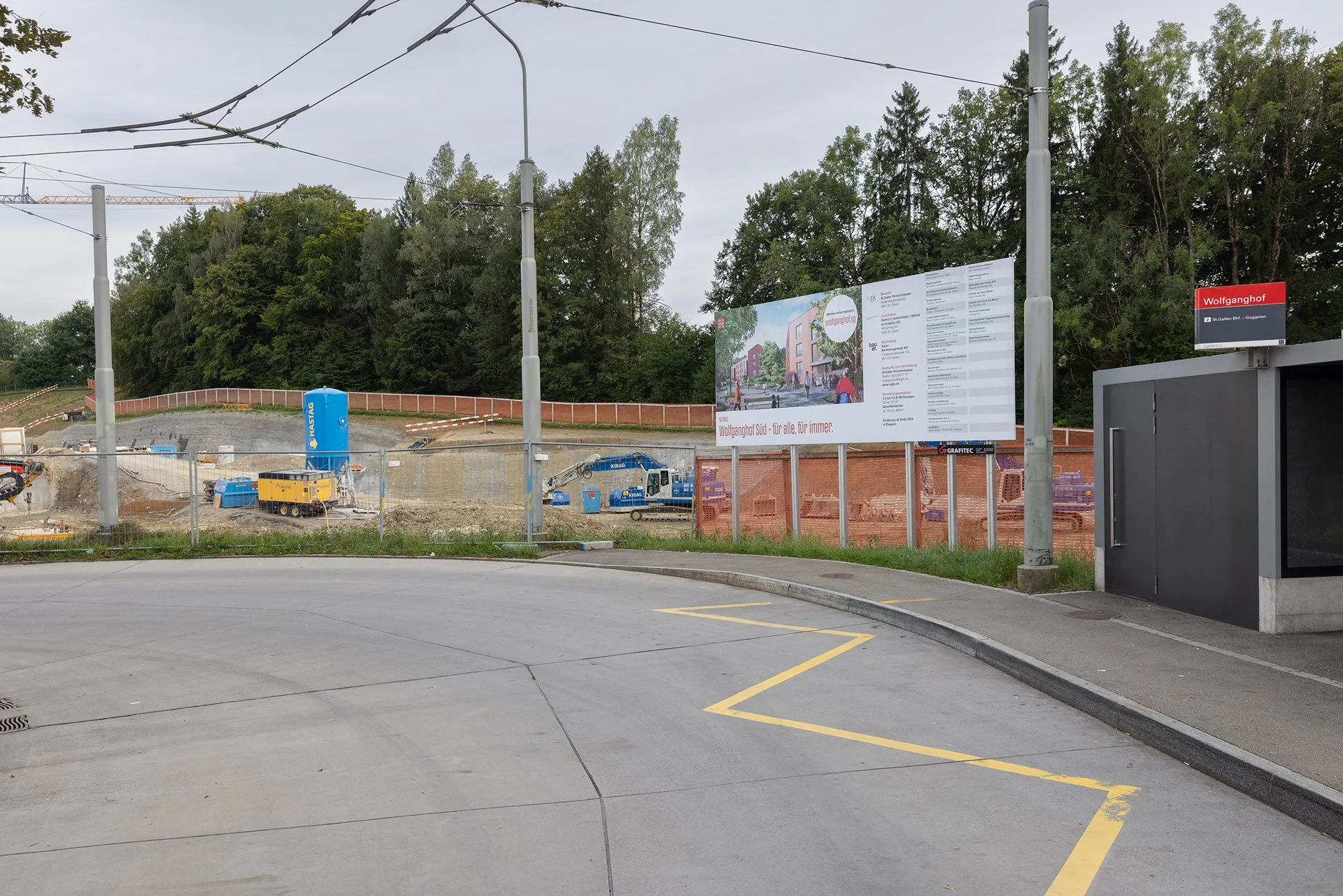 Baustelle neue Überbauung im Wolfganghof (Bild: sunGallen)