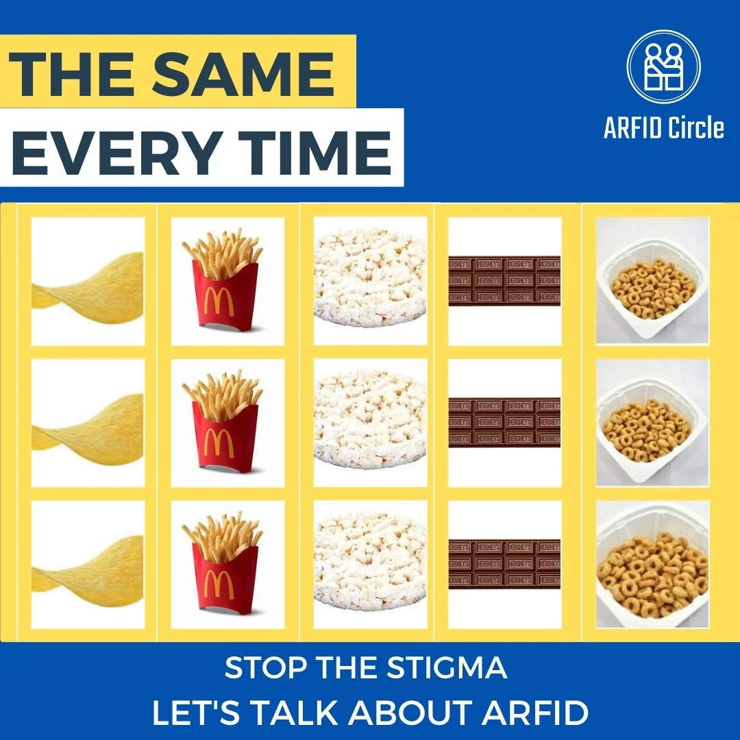 Kids with ARFID often have a very short list of these foods, and they return to them again and again.

A person with ARFID often favor foods that are predictable, simple, mild in flavor, and consistent in texture. These are typically &ldquo;safe food