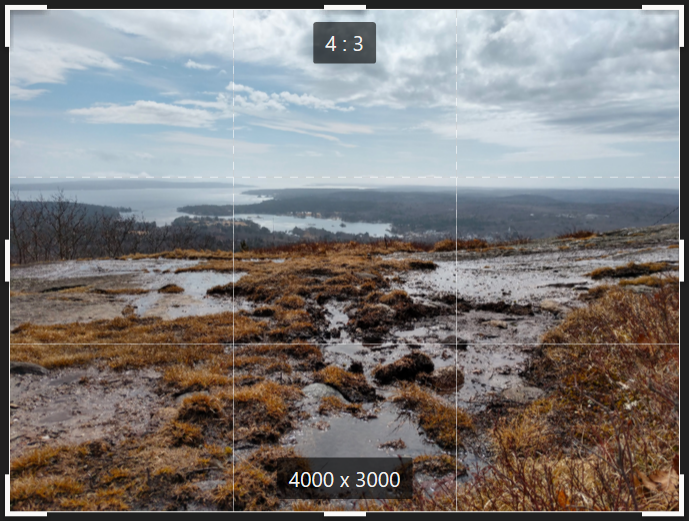 Blue Hill Picture with Rule of Thirds Applied