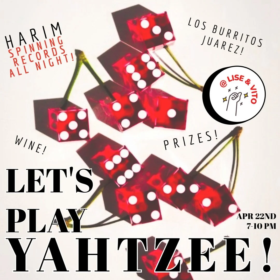 🎲 ANNNNNND WE&rsquo;RE BACK! 🎲 

Our second Yahtzee! Night is happening Wednesday April 22nd and this one will be an even bigger banger! Hosted by our lovely love birds @steve_aioli_  and @beewack ! 💞 

A $20 donation gets you into the game and pr