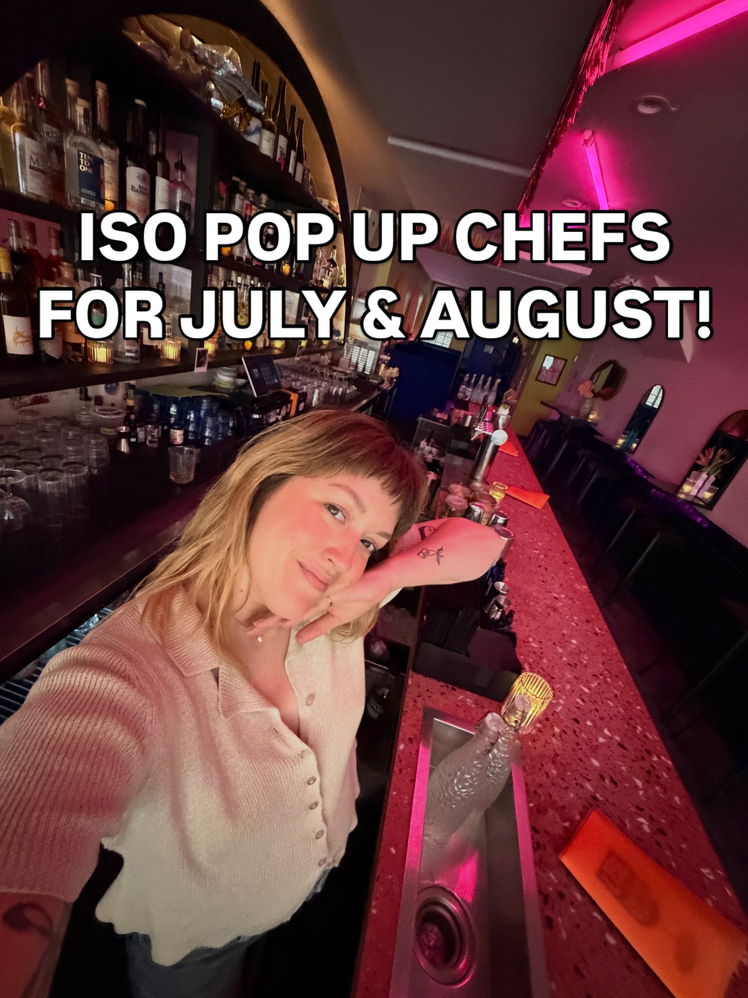 Calling all chefs!!! 🧑🏼&zwj;🍳 We&rsquo;re hungry! Come pop up with us! 🍱 

Booking now for July &amp; August (inside only) and SOON for the back patio (opening date tbd 😅). Shoot us a DM or email info@liseandvito.com
