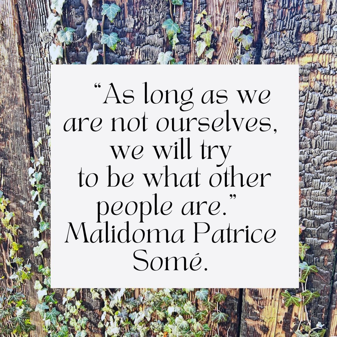 And&hellip;

&ldquo;If you don&rsquo;t know the kind of person I am

and 

I don&rsquo;t know the kind of person you are

a pattern that others made may prevail in the world

and following the wrong god home,

we may miss our star.&rdquo;

Malidoma P