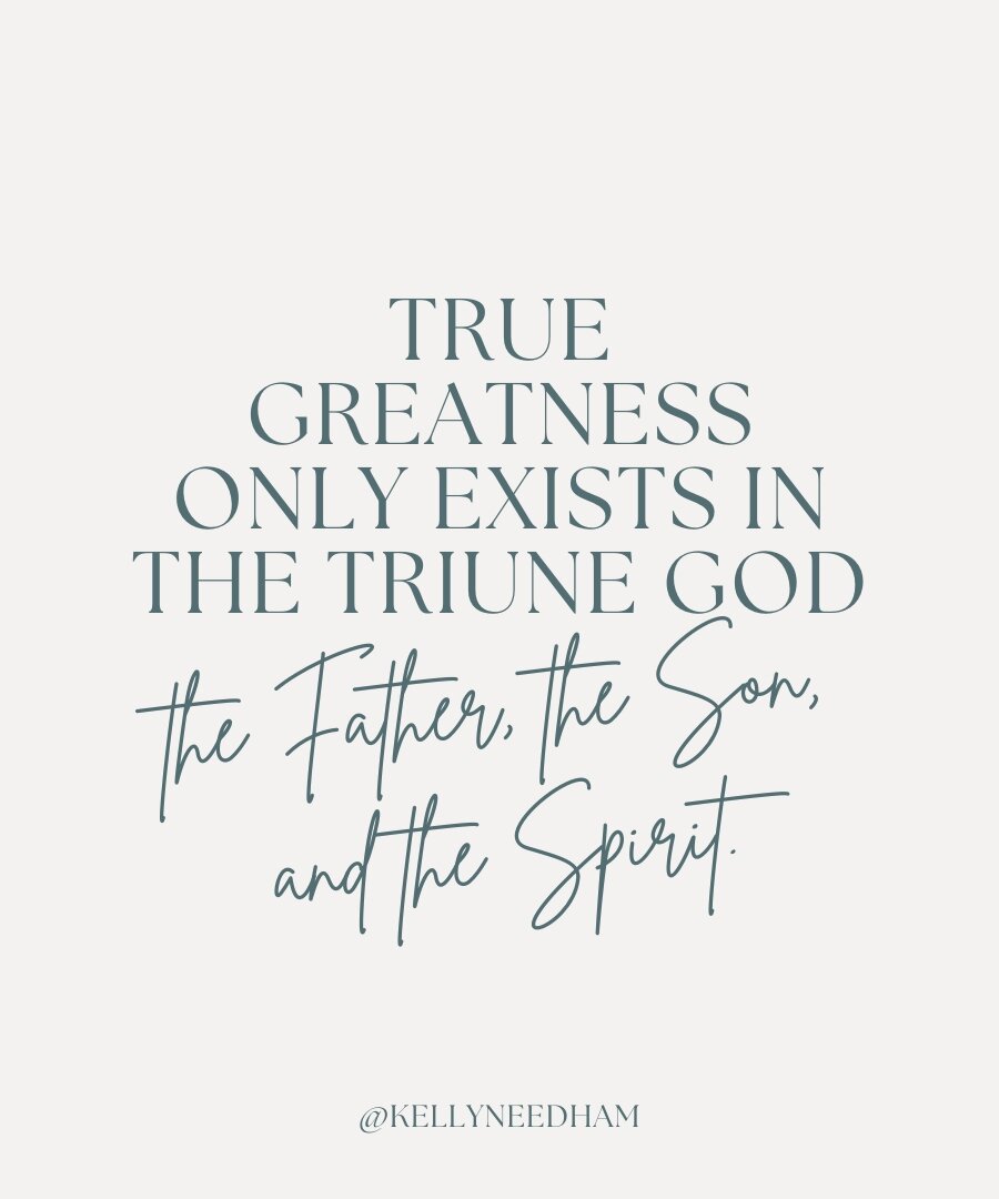 True greatness is only accessible to us when we stop looking for it in ourselves, embrace our great-less state and look, freely and frequently, to the One Great God.