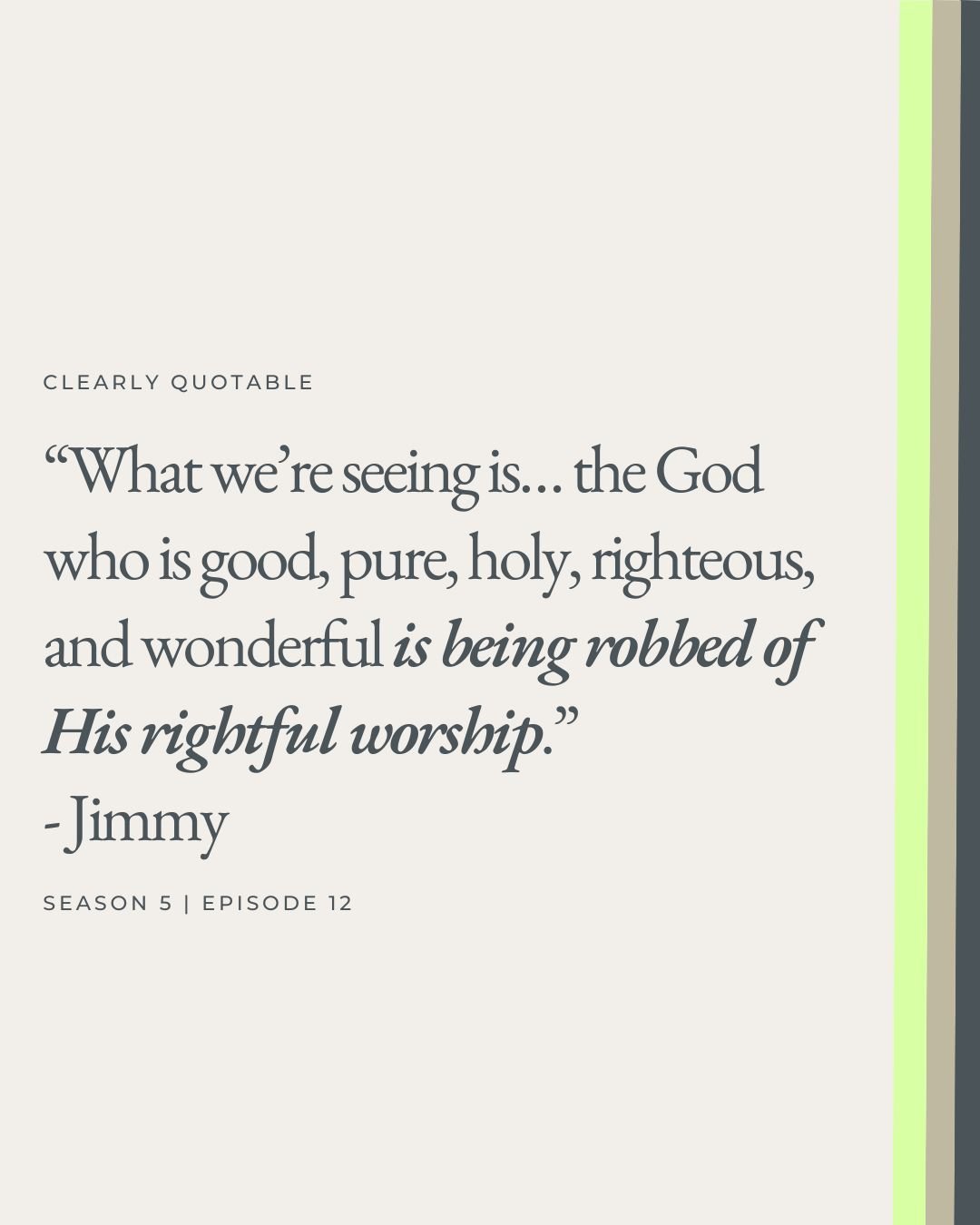 Judgment passages only make sense when we realize that the most important thing is that God alone is to be worshiped! 🤯
We dove into Revelation this week on the podcast! Catch it by listening to our latest episode &quot;The Only Thing Worse Than the