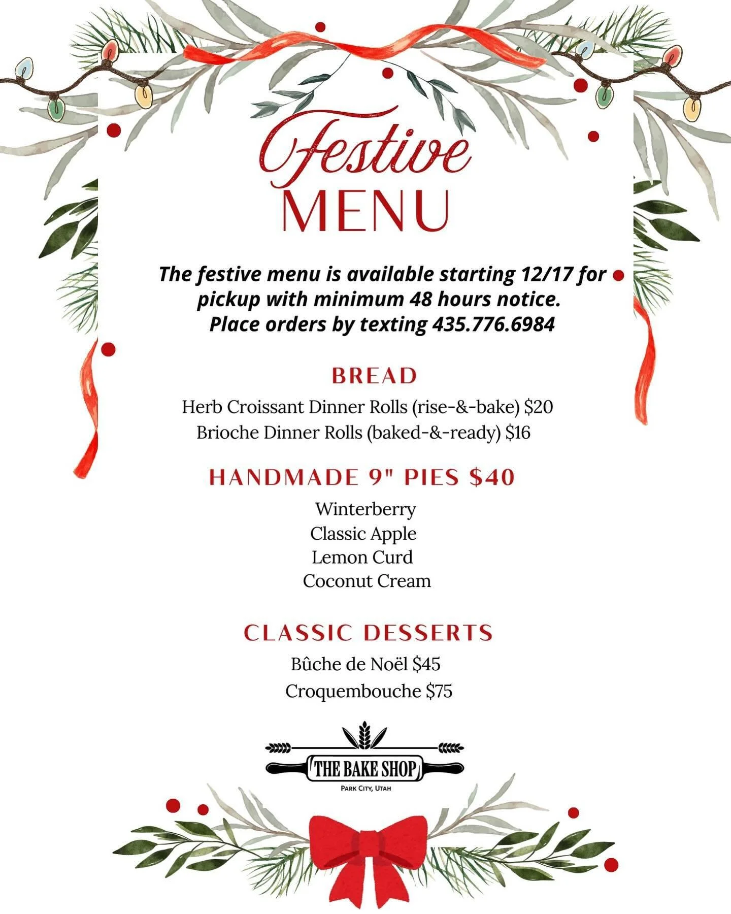 #holiday #menu #drop @thebakeshoppc