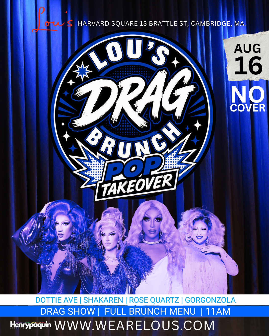 Lou's Drag Brunch: Pop Takeover