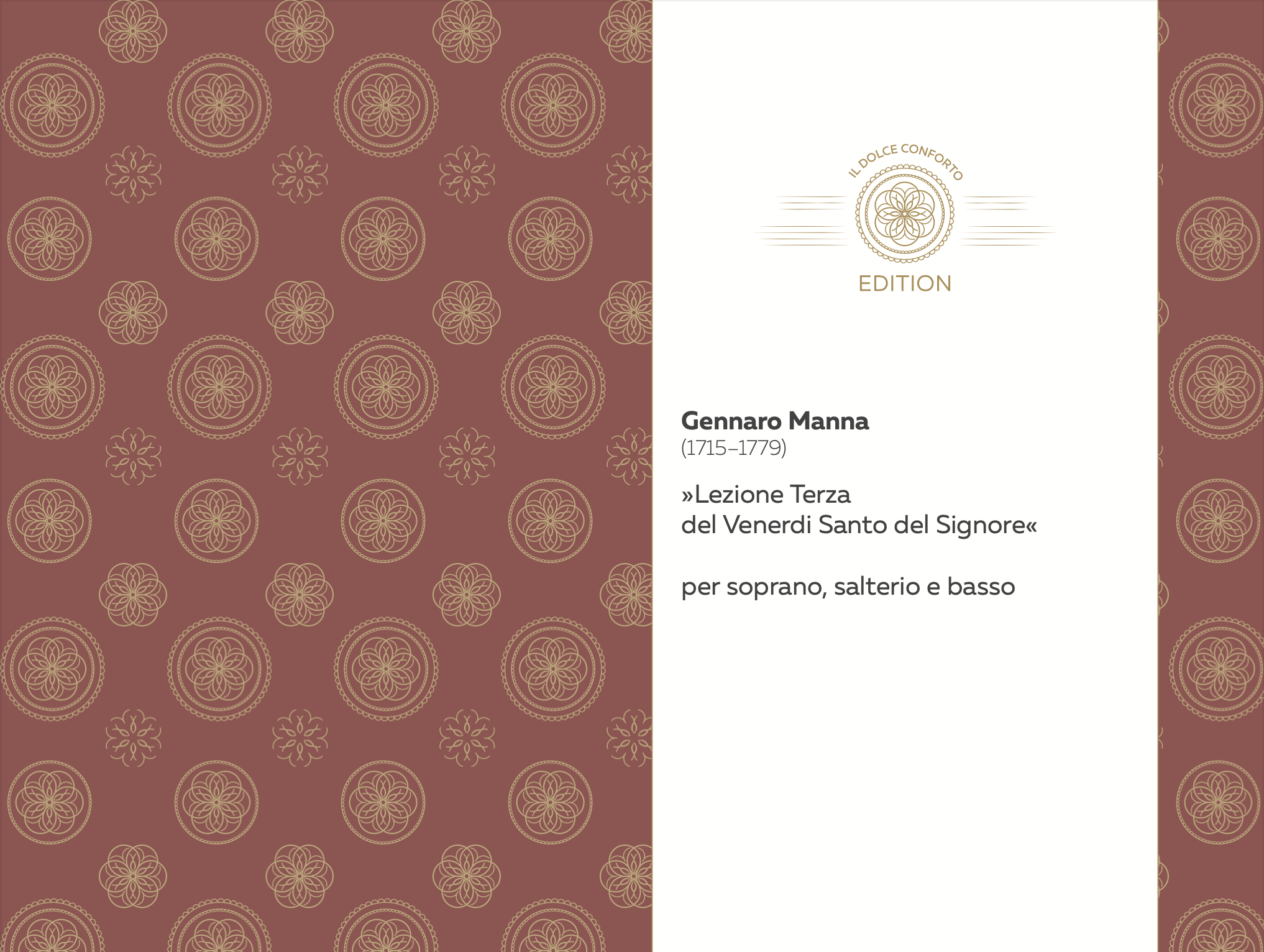 SALTERIO MUSIC 5 - Gennaro Manna, Lezione Terza del Venerdì Santo per soprano, salterio e basso