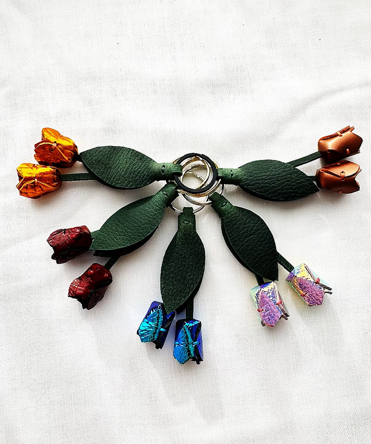 Twin Flowers Keychain