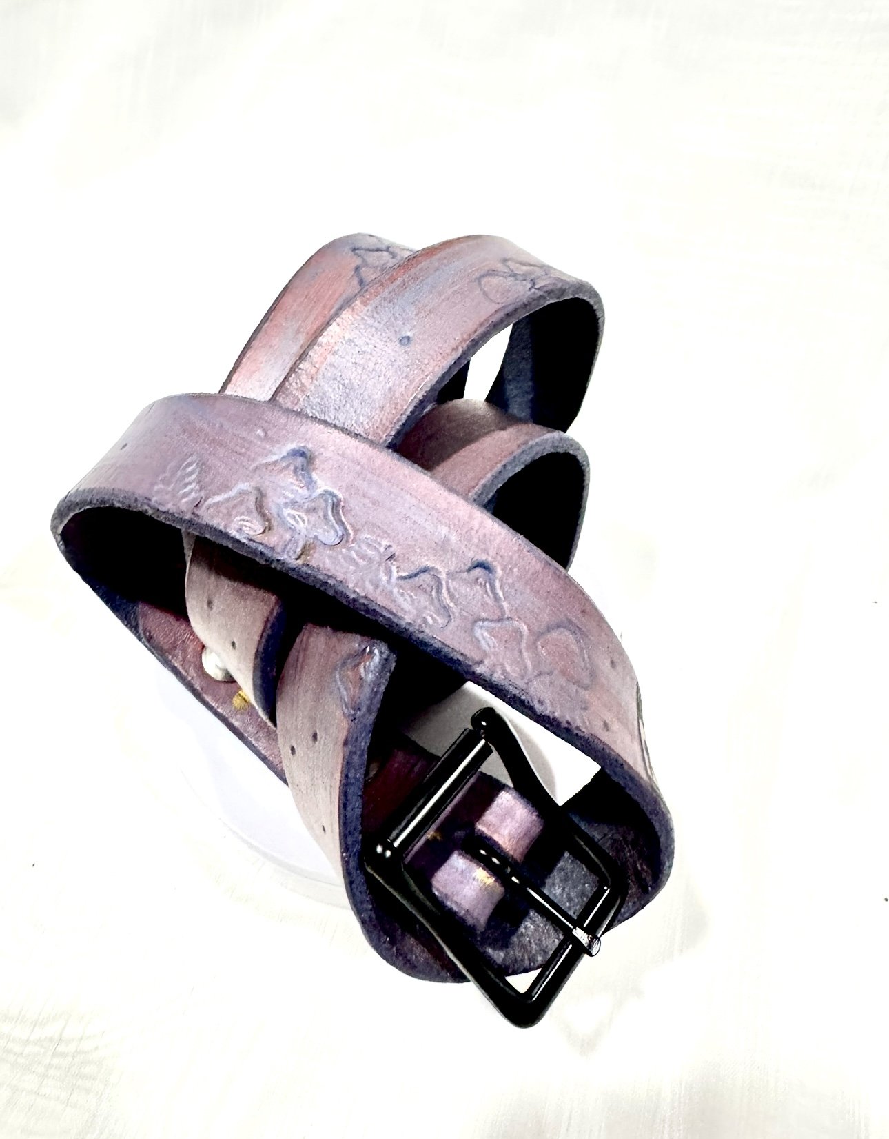 Iridescent Stamped Mushy Belt