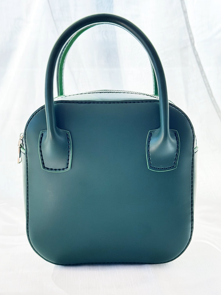 Forest Green Square Handbag
