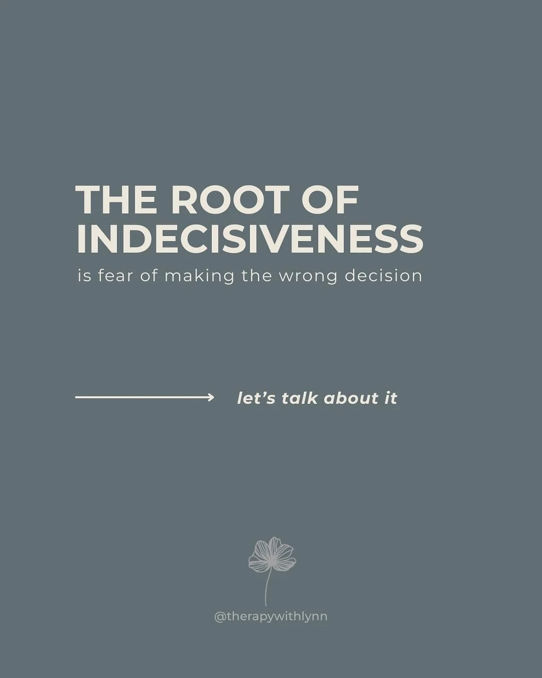 Indecisiveness is often about fear.
For many, indecisiveness comes from perfectionism and anxiety working together: Perfectionism sets impossible standards and convinces you there&rsquo;s only one &ldquo;right&rdquo; choice. Anxiety fuels the &ldquo;