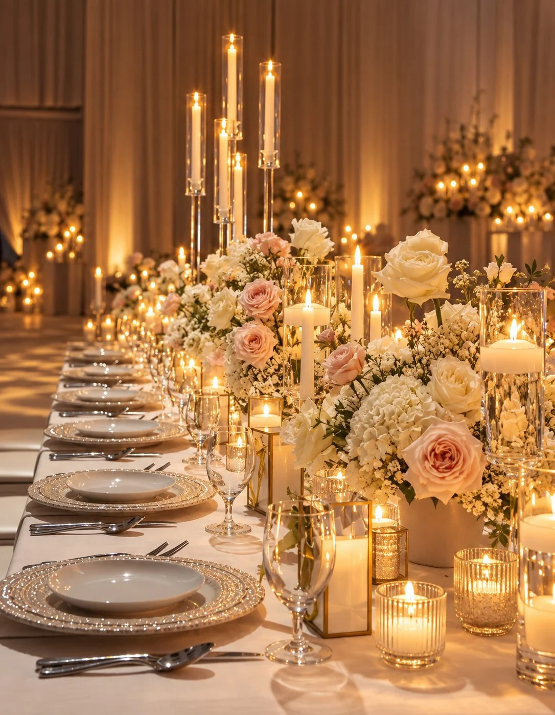 Lush Florals &amp; Candlelight
∙
∙
∙
∙
∙
#wedding #event #eventplanner #weddingdecor #1king #weddingdress #weddingphotography #decor #decoration #dress #banquethall #florist #weddingday #weddinginspo #luxury #banquethall #toronto #torontowedding