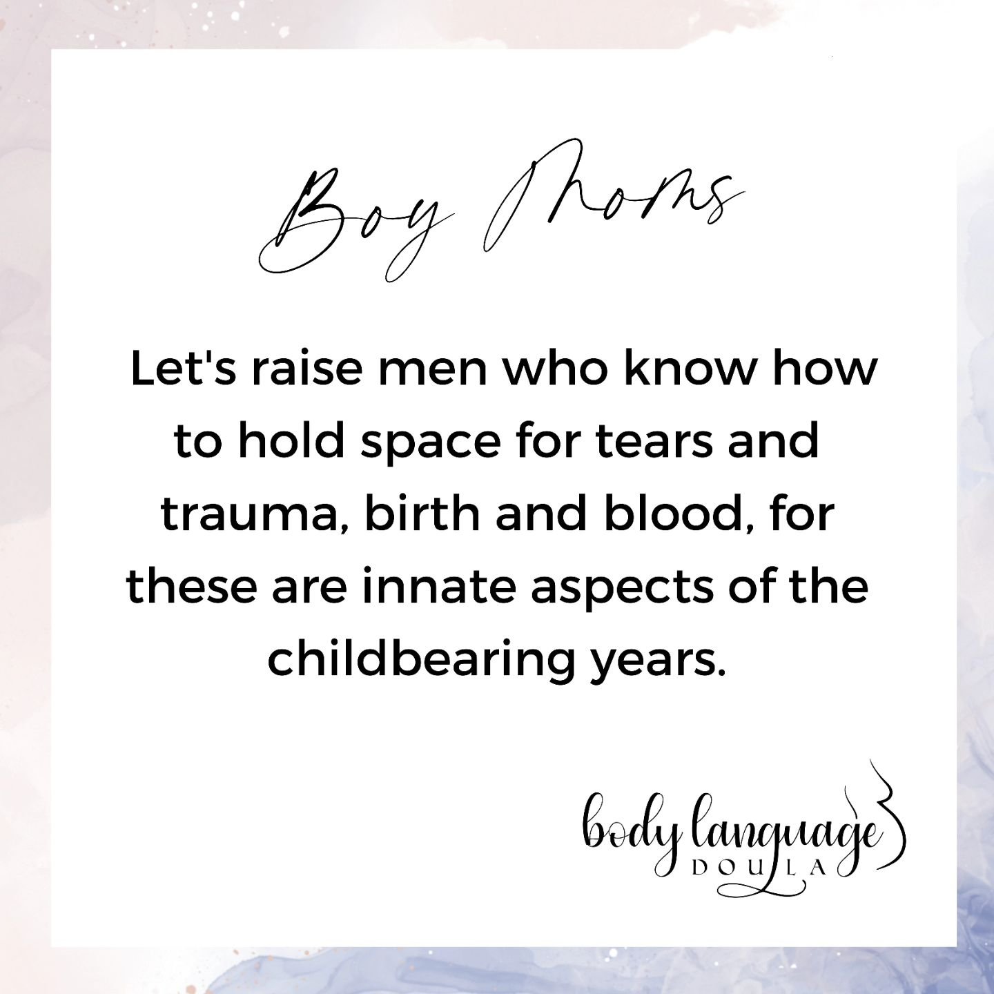 During her childbearing years, a woman is statistically likely to experience loss, grief, trauma, a change in her connection to her blood, and countless amounts of difficult decisions. 🤱

🫂 What if the masculine influences she chooses to support he