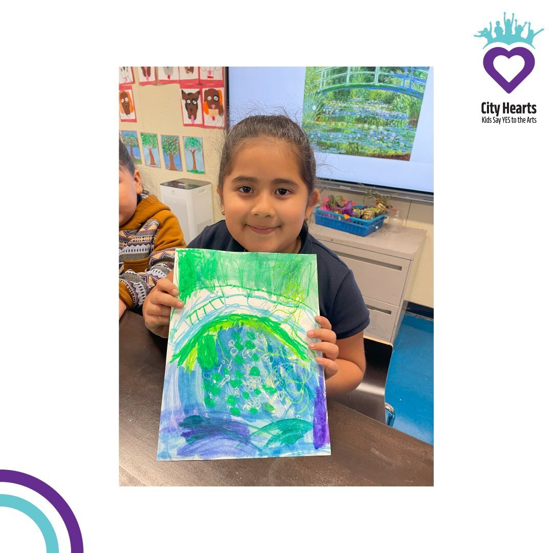Our 1st graders in Compton Unified School District were recently introduced to Claude Monet, and then created watercolor resist drawings that were inspired by Monet's &quot;Water Lilies&quot;! 

The students began by observing one of the many &quot;W