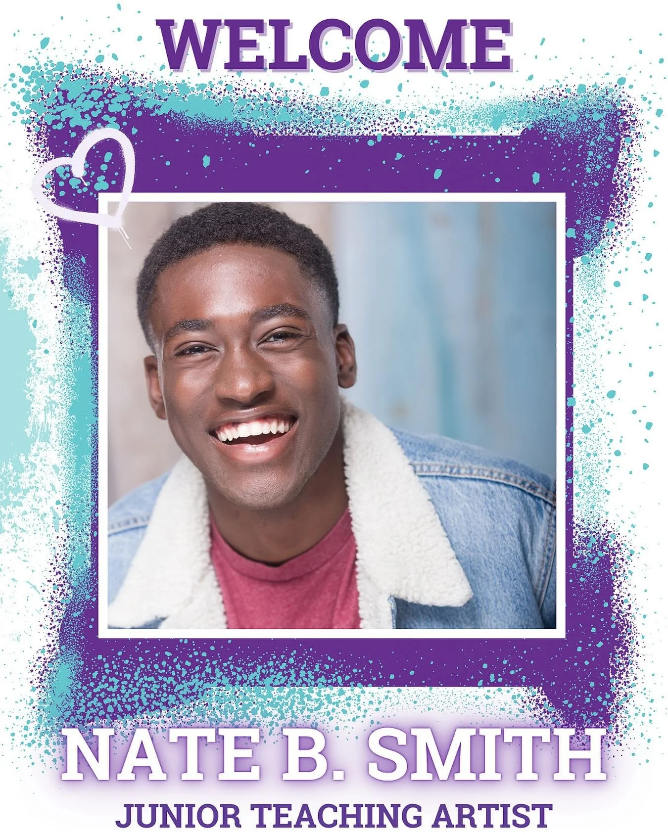 City Hearts is proud to welcome 2026 Lin-Manuel Miranda Family Fellow, Nate B. Smith, to our staff as a Junior Teaching Artist (the first time we’ve introduced this role into our organization).
Nate is a Los Angeles–based multi hyphenate