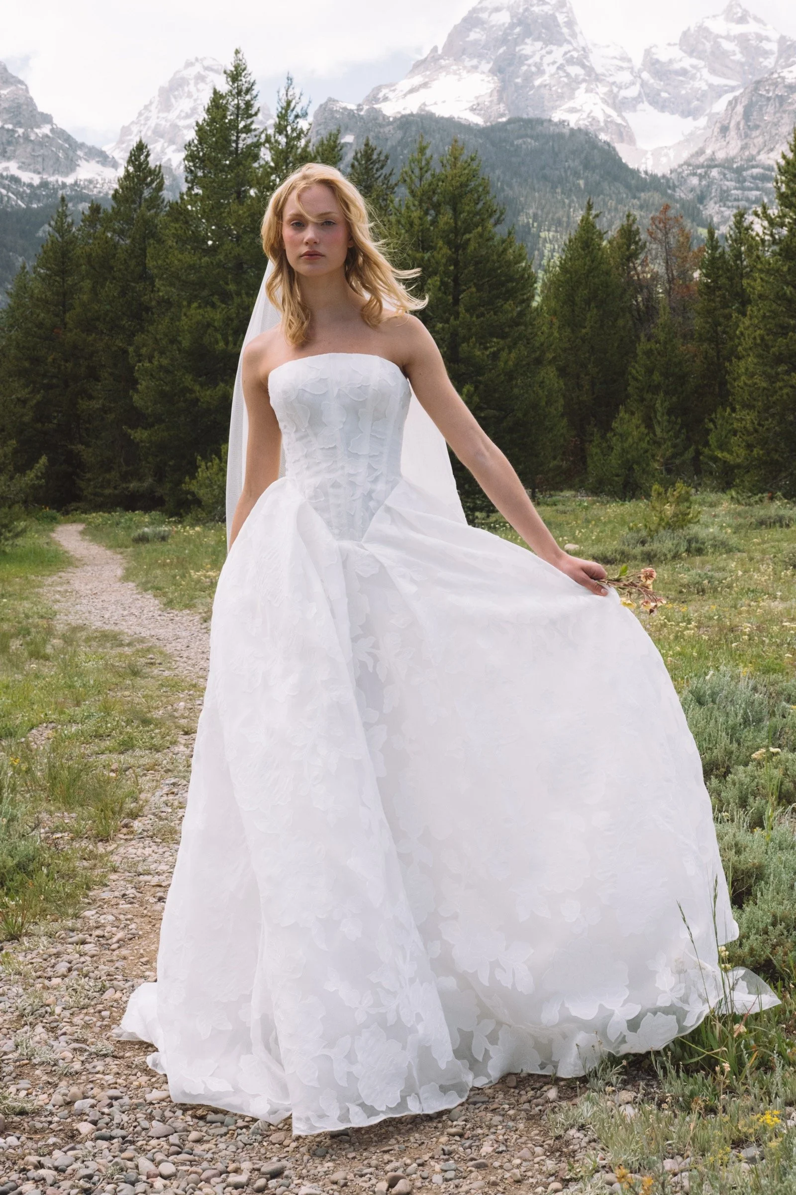 Alva von Jenny Yoo, A-Linien-Brautkleid aus Skylar-Organza mit Cutwork-Muster