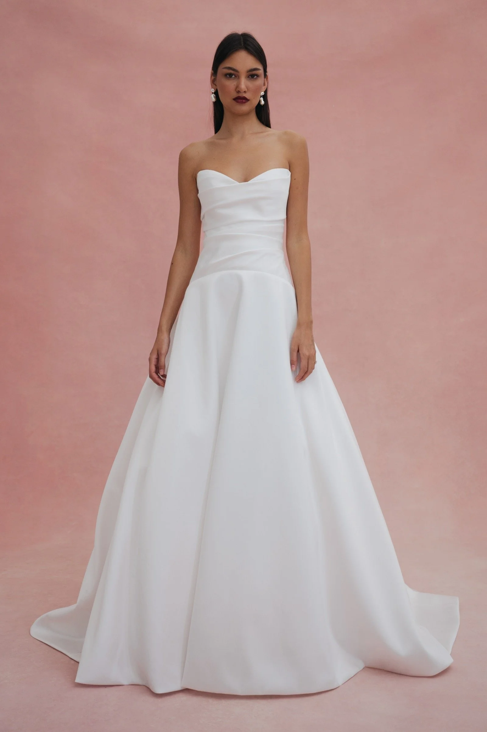 Ellery von Jenny Yoo, cleanes A-Linien-Brautkleid aus Canopy-Taft mit Herzausschnitt