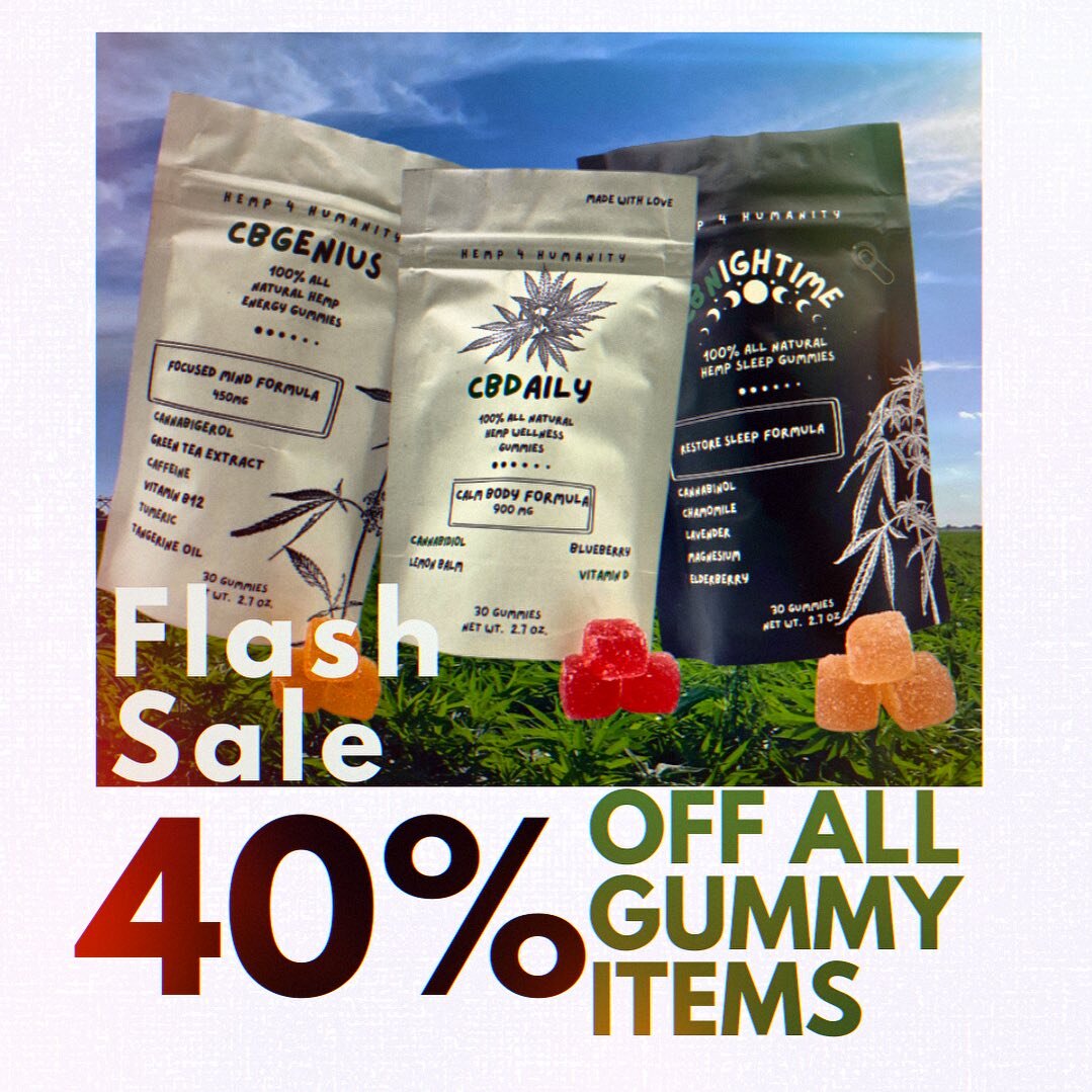 Hey y&rsquo;all, so were dropping our line in a few new stores this week so to celebrate we&rsquo;re doing an online exclusive FLASH SALE, THIS WEEK ONLY!!!🎉🎉 I have just 30 of these coupons for 40% off your entire gummy order. Insane. 

So wether 