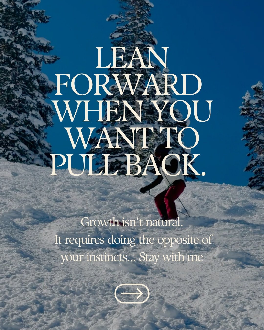 We love control because it feels safe.
But the moments that have changed me the most have come from leaning in before I felt ready.

There&rsquo;s a difference between wanting something and actually moving toward it.
And most of the time, the thing w