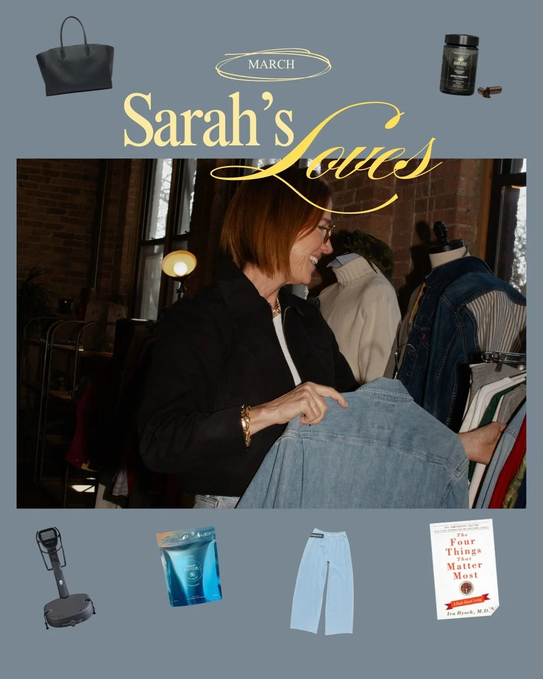 March loves, but really just the things that kept showing up in my days.

The small upgrades. The repeats. The things that quietly work.

Everything seen here is linked in my ShopMy under March Sarahs Loves :) 

@therabody depuff wand 
@powerplateusa