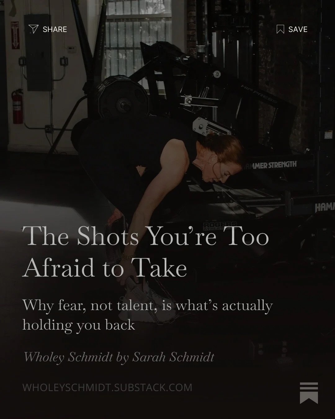 Most people aren&rsquo;t stuck because they lack ability.
They&rsquo;re stuck because they don&rsquo;t take the shot.

Fear is quiet.
It sounds like &ldquo;I&rsquo;m not ready.&rdquo;
It looks like waiting for the right moment.

But nothing changes u
