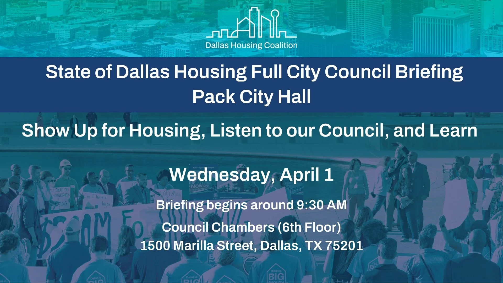 Pack City Hall - State of Dallas Housing Briefing