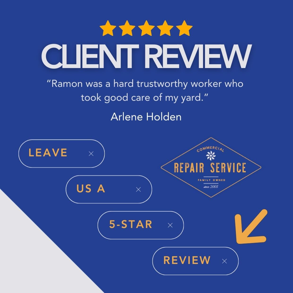 Are you thrilled with our services? 

Join our satisfied customers and leave us a glowing five-star Google review! 

Share what you love about our services. Your feedback means the world to us!

...
#CommercialRepairService #Repair #Tuscon #Handyman 