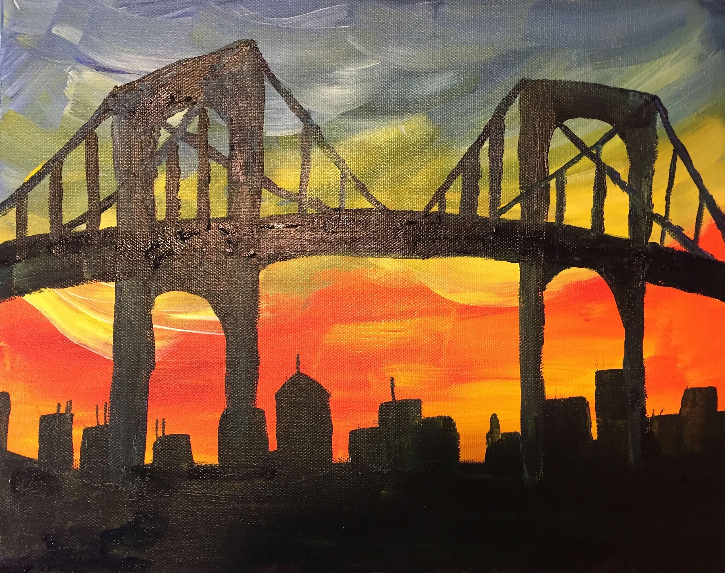 Brooklyn Bridge - Acrylic Painting