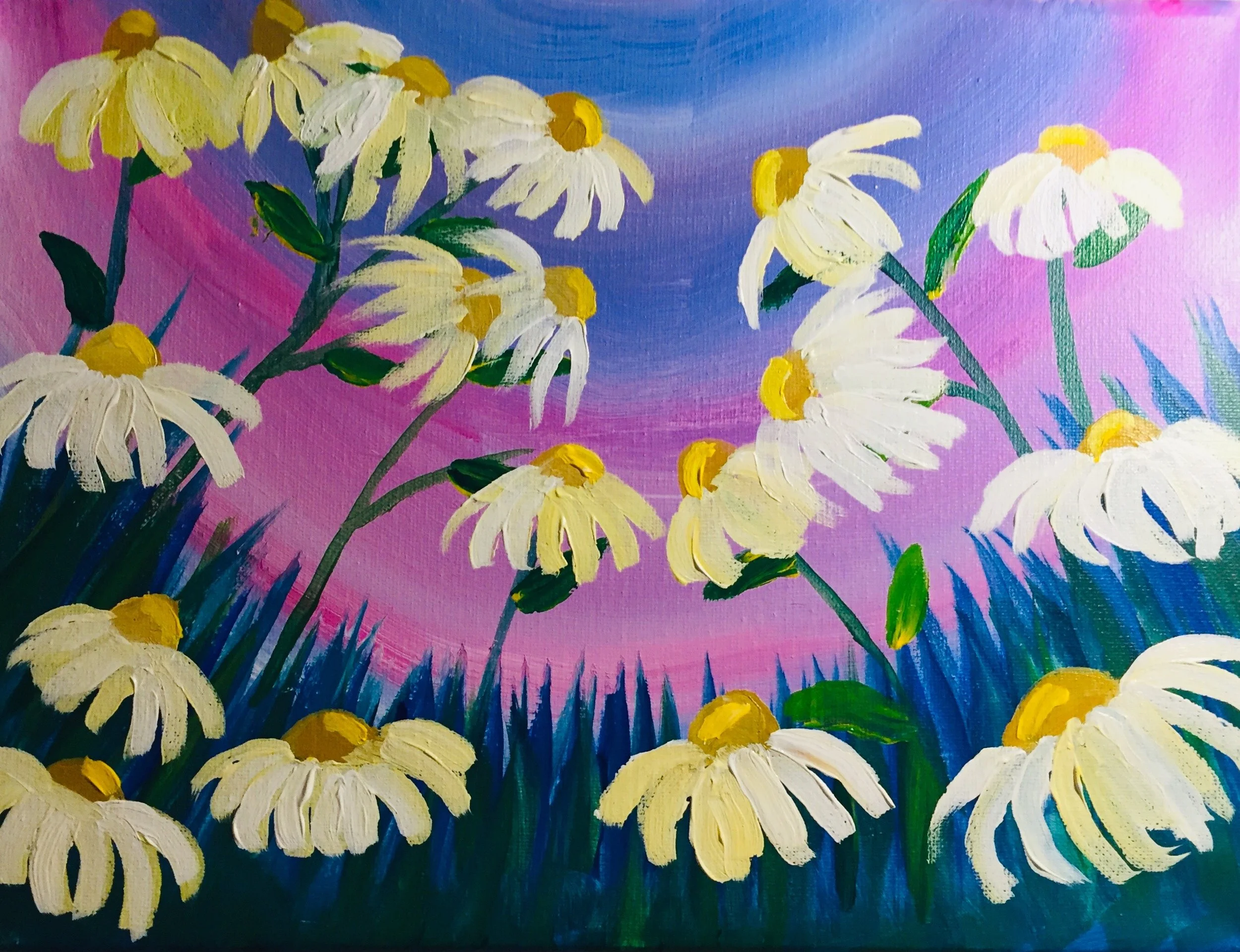 Daisies - Acrylic Painting