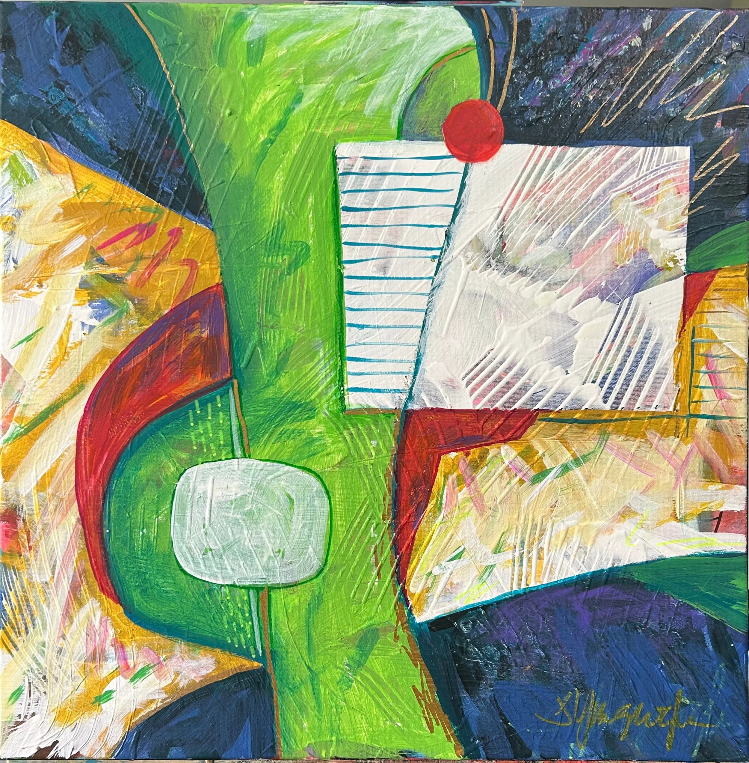 You Are Here, 20" x 20", Acrylic on canvas 