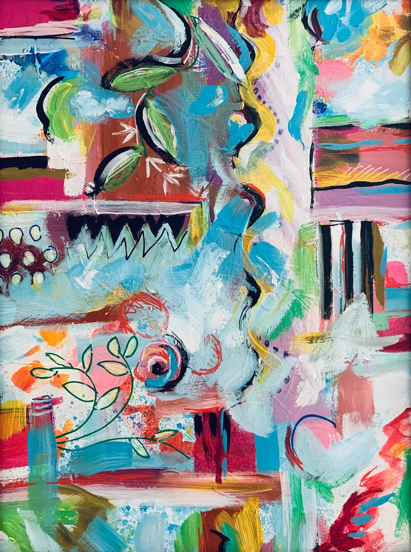 A Busy Day,
16" x 20", Acrylic on canvas
